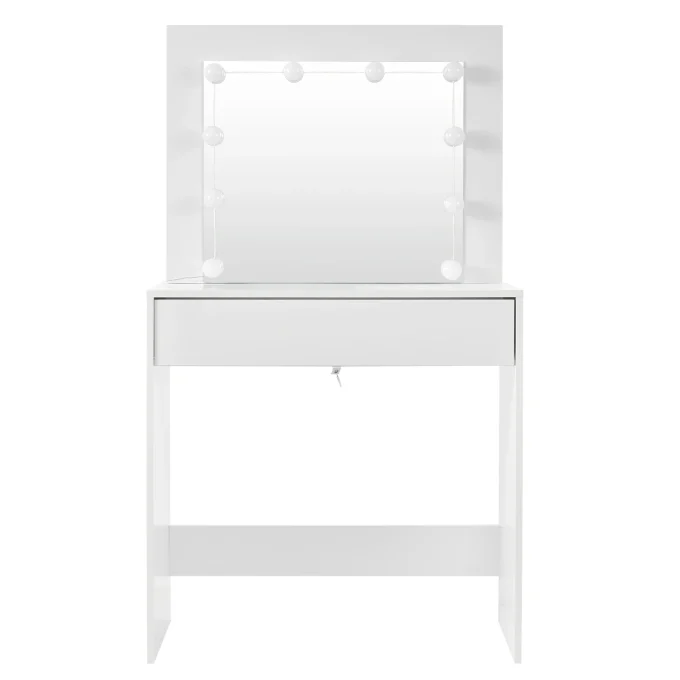 Dressing table with LED lights