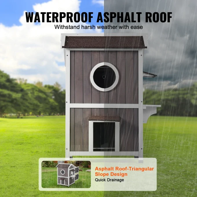 Cat House Large Weatherproof Feral Cat Shelter