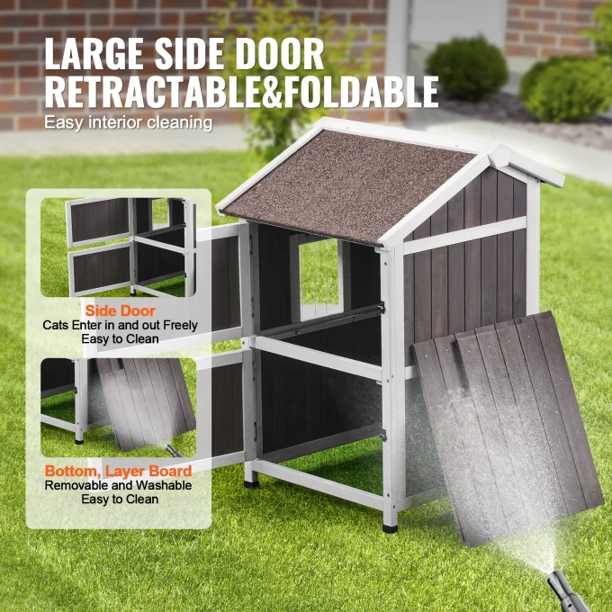 Cat House Large Weatherproof Feral Cat Shelter