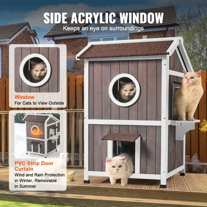 Cat House Large Weatherproof Feral Cat Shelter