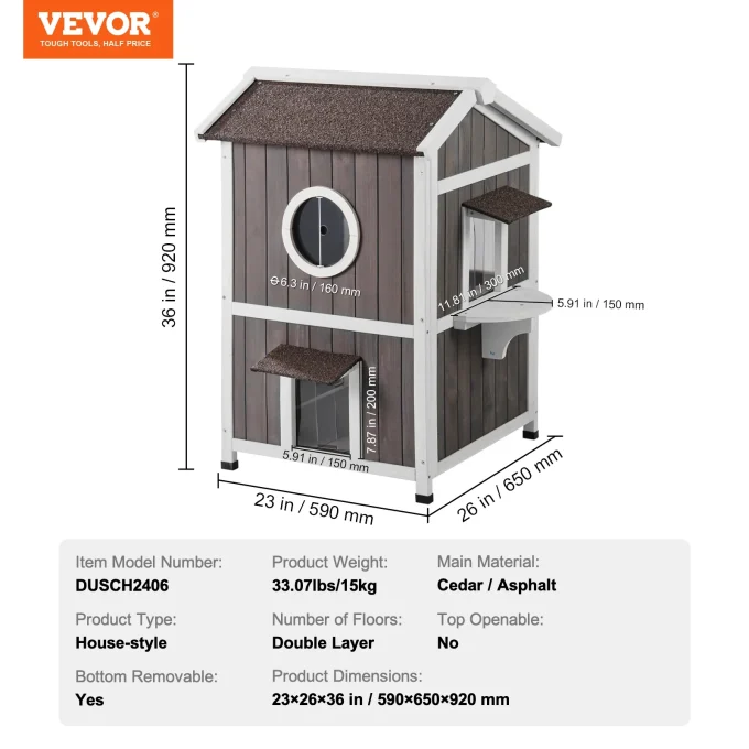 Cat House Large Weatherproof Feral Cat Shelter